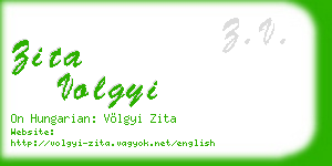zita volgyi business card